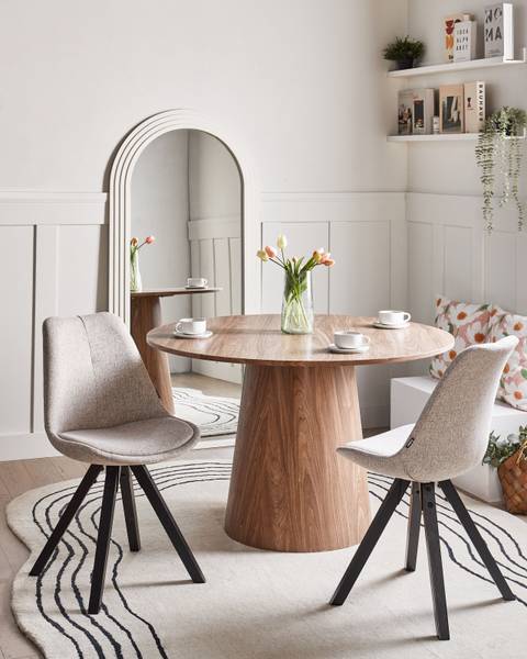 Set van 2 eetkamerstoelen HEDLEY beige - zwart