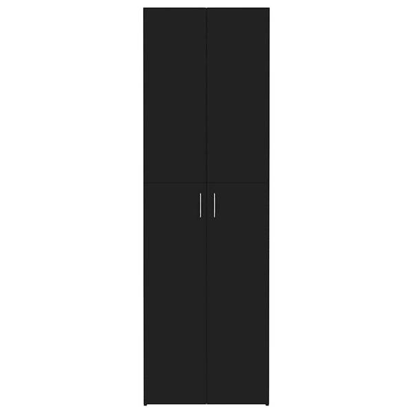 Kantoorkast 298547 zwart - plaatmateriaal op houtbasis - 60 x 190 x 32 cm