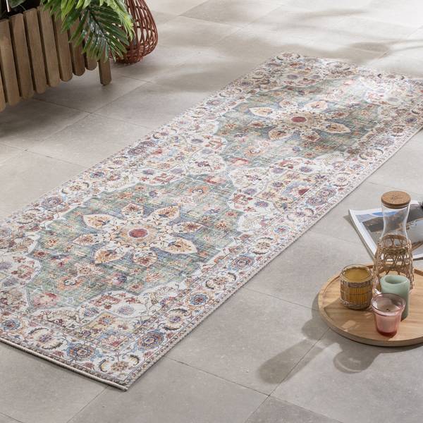 Teppich Domingo Mandala Grün