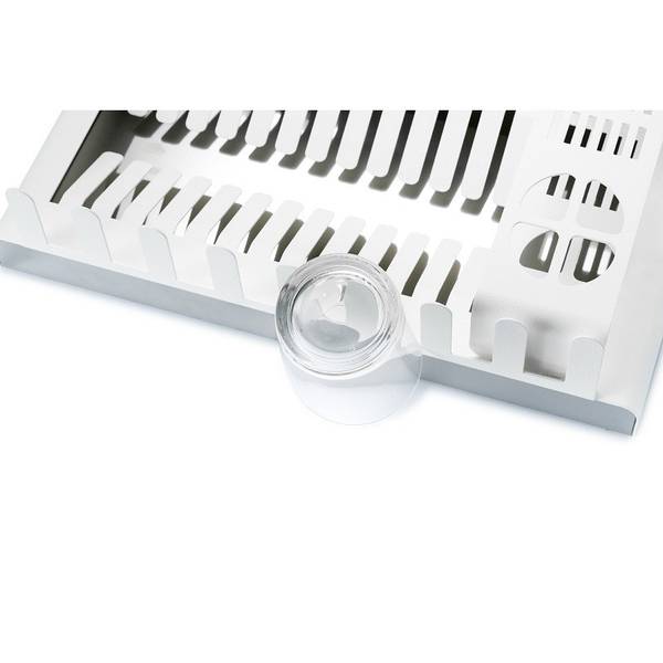 Abtropfgestell für geschirr DROP Weiß Weiß - Stahl - 42 x 10 x 24 cm