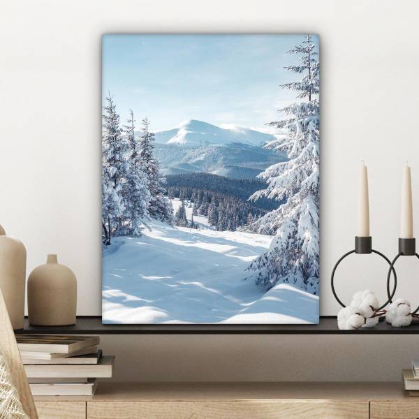 CANVAS SCHILDERIJ Winterlandschap 30 x 40 cm