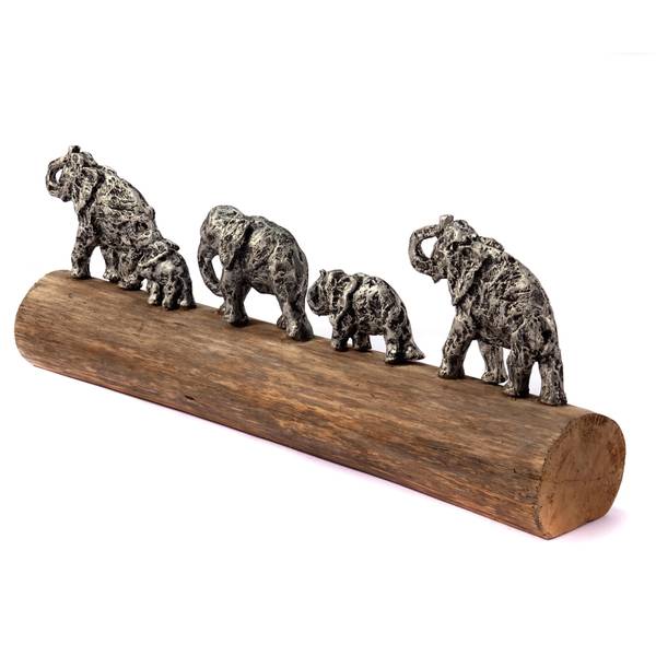 Skulptur Family Walk Braun - Metall - 57 x 20 x 10 cm