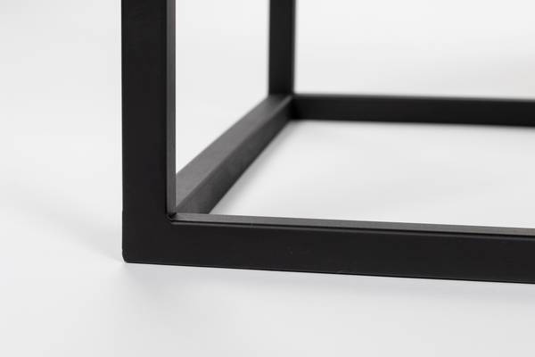 Beistelltisch LI Schwarz - Massivholz - 38 x 55 x 150 cm