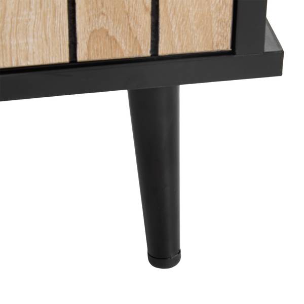 Sideboard EveNatur Ⅲ Schwarz - Stahl - 160 x 80 x 40 cm