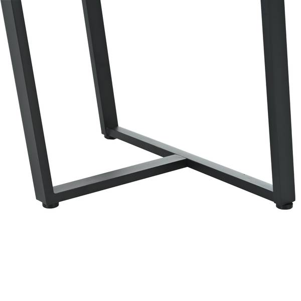 Esstisch Qhacons Weiß - Holzwerkstoff - Metall - 80 x 75 x 140 cm