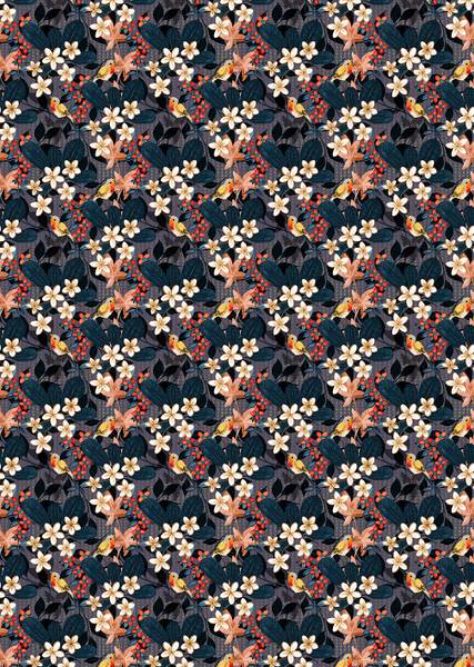 Panorama-Tapete Frangipani Papier - 192 x 270 x 192 cm