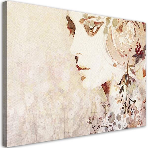 Wandbild gesicht einer frau abstraktion 90 x 60 cm