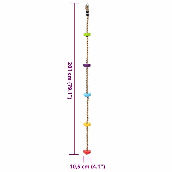 Kletterseil 42009972 Braun - Textil - 10 x 201 x 10 cm
