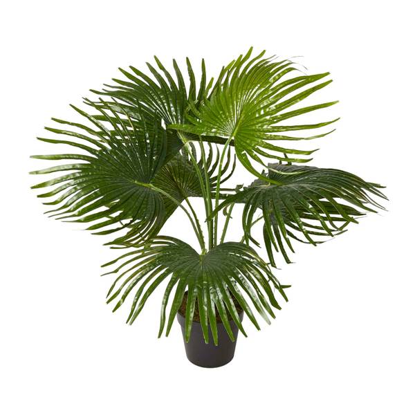 Kunstpflanze Fächerpalme Grün - Polyester - 40 x 80 x 80 cm