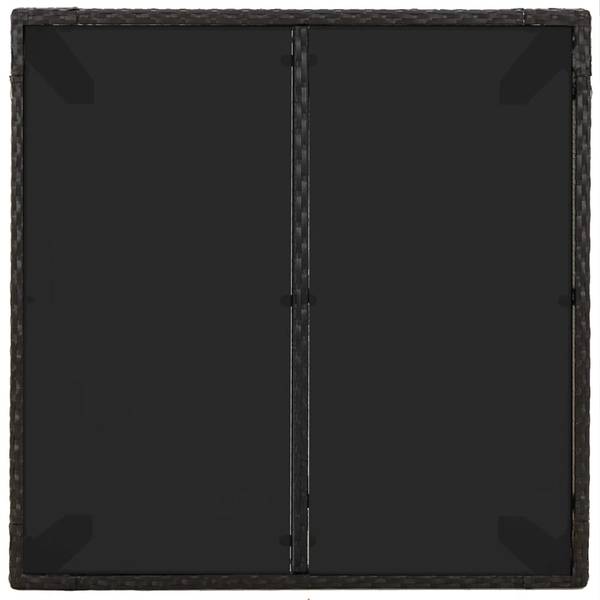 Gartentisch XT224 Schwarz - Glas - 90 x 75 x 90 cm