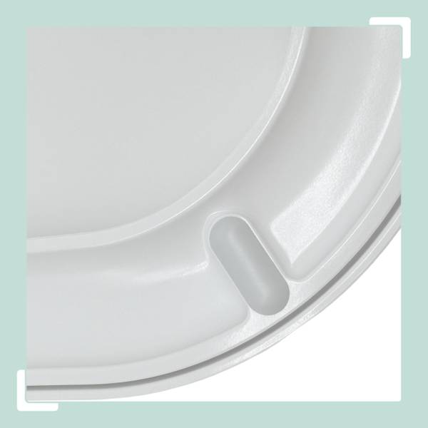 Toiletdeksel met afschuiffunctie wit