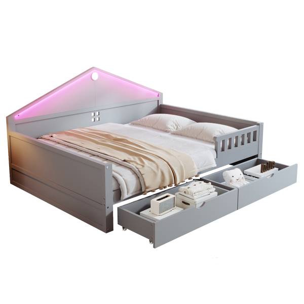 Einzelbett K-2132 Grau