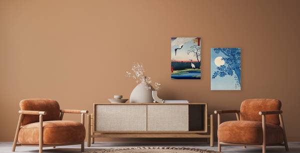 Leinwand 60x40 Japanische nacht Polyester - 3 x 60 x 40 cm