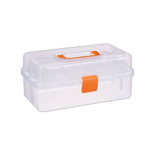 10 x Transparente Plastikbox orange kaufen
