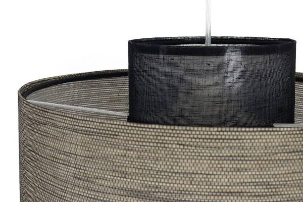 Hängeleuchte Twin Beige - Schwarz
