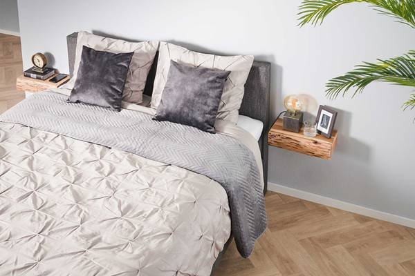 Nachttisch SESA 2er Set Braun - Massivholz - 40 x 10 x 20 cm