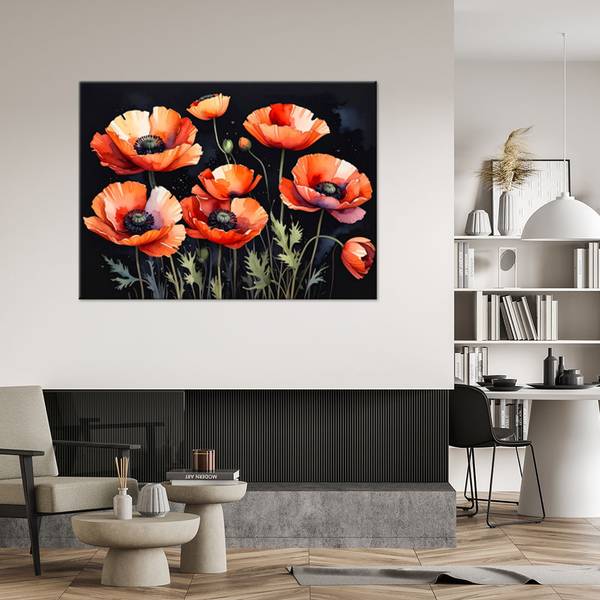 Wandbild Blumen 60 x 40 cm
