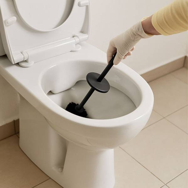 Toilettenbürste 53155 Schwarz - Bambus - 21 x 13 x 68 cm