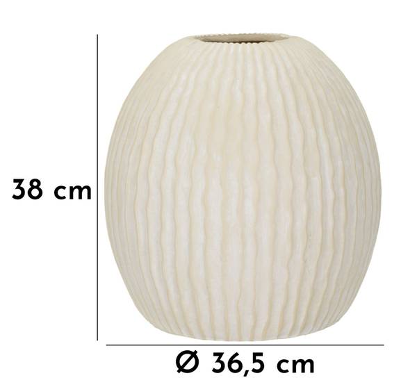 Vase Icicle Beige - Résine - 37 x 38 x 37 cm