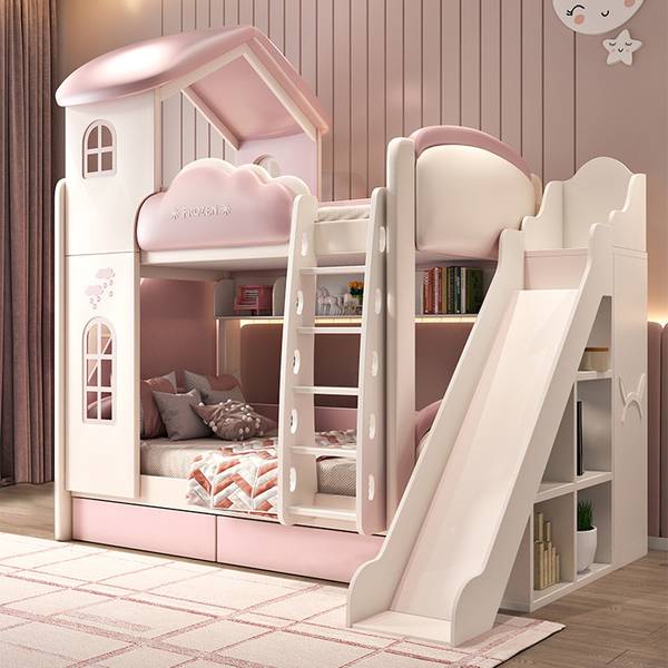 Etagenbett HTFC Pink - Holzwerkstoff - 136 x 240 x 201 cm