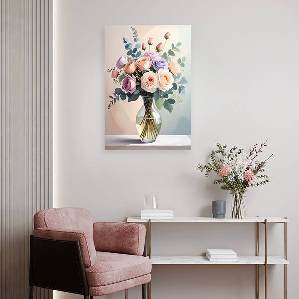 Wandbild Blumen 80 x 120 cm