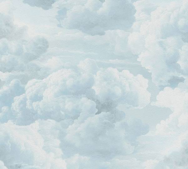 Michalsky 6 Wolken Tapete Blau - Weiß
