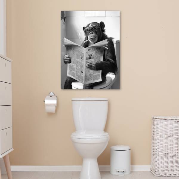 LEINWANDBILD Affe WC 50 x 70 cm