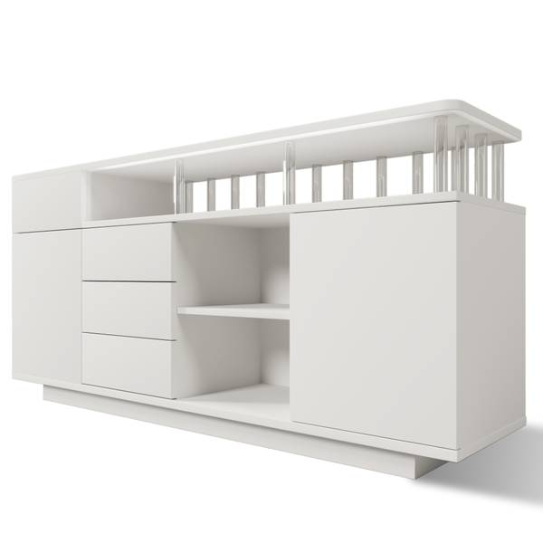 Sideboard GLOWMU 506 Ⅳ Weiß - Holzwerkstoff - 160 x 75 x 40 cm