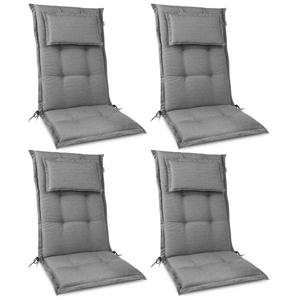 4er Set Hochlehner Auflage HighLux HL Hellgrau