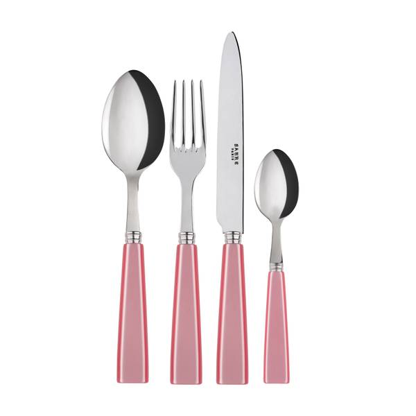 Set de 4 couverts de table, Icône Rose néon