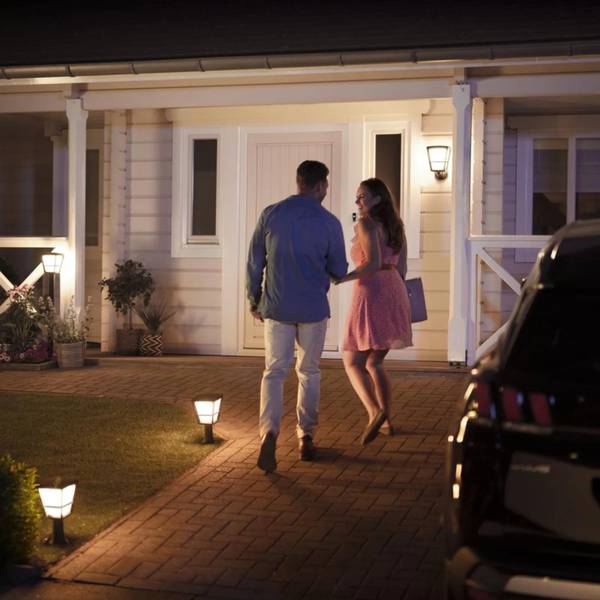 Wegeleuchte Econic Schwarz - Weiß - Aluminium - Klarglas - 17 x 33 x 17 cm