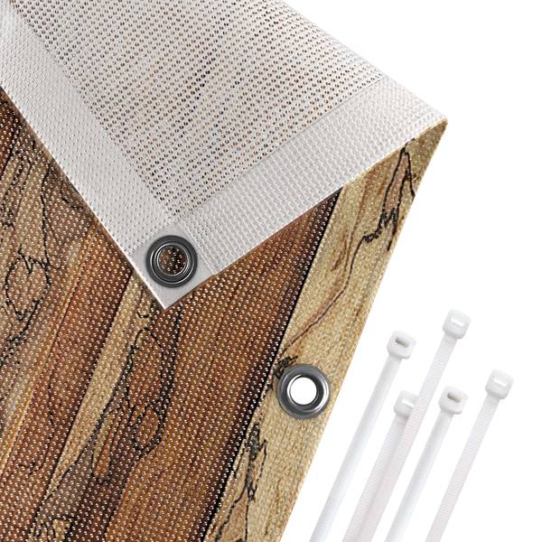 Balkon Sichtschutz Woody Flamed 350 x 75 cm