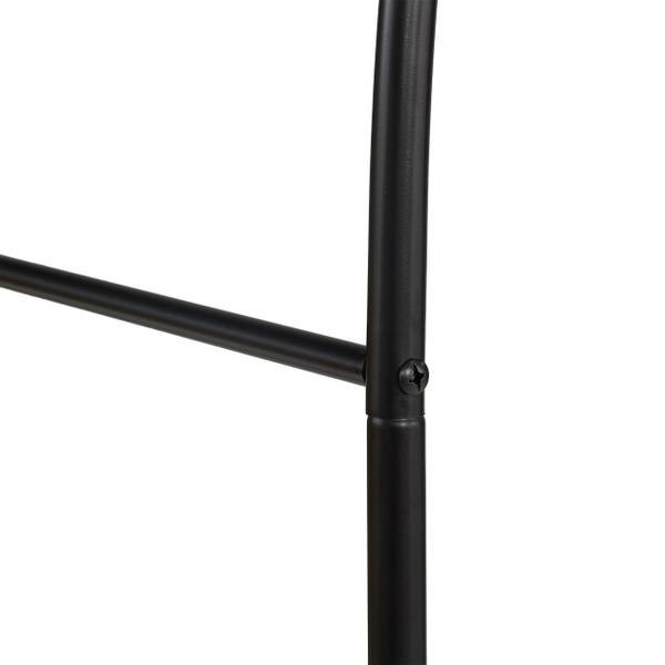 Rosenbogen aus Metall mit Ständer Schwarz - Stahl - 280 x 210 x 40 cm