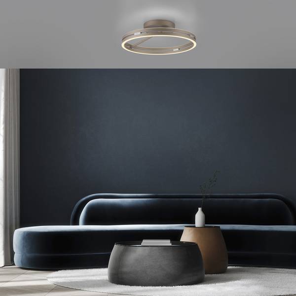 LED Deckenlampe PURE Loop Braun - Metall - 60 x 18 x 60 cm