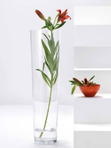 Vase Iconic Glas - Transparent - Höhe: 50 cm