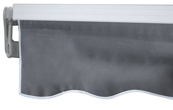 Alu-Markise E31 Grau - Aluminium - Stahl - Polyacryl - 300 x 18 x 250 cm