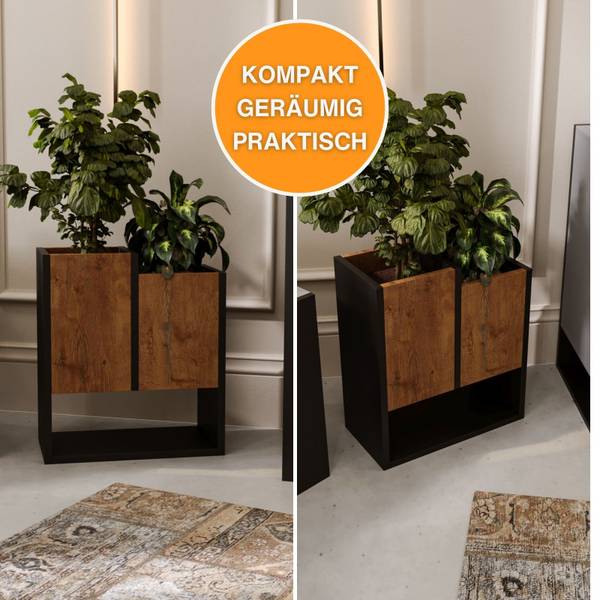 blumenständer gold schwarz Blumenstaender Metall Gold Schwarz 40 mal 109 mal 40 cm Pflanzenstaend –  Wohnmomentum main image 0