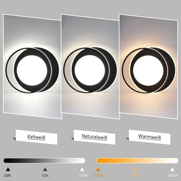 LED Deckenleuchte Sonnensystem Schwarz - Metall - 48 x 7 x 49 cm