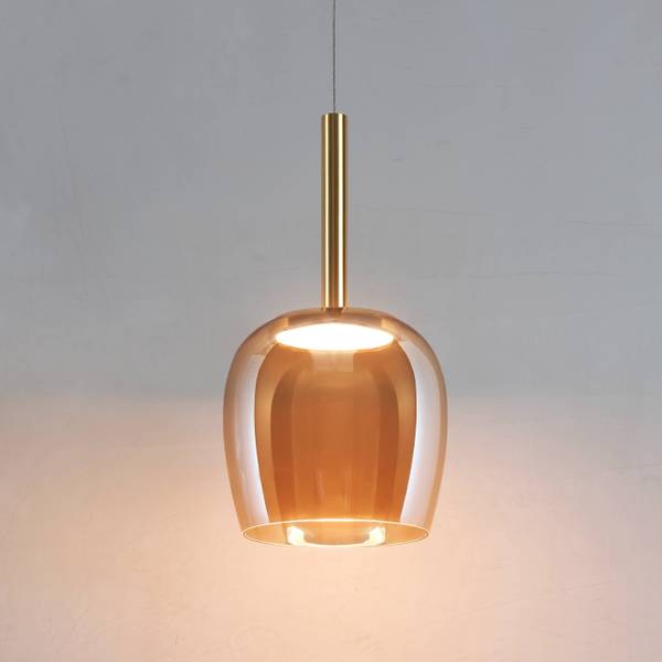 Hängeleuchte Eriska Gold - Metall - 25 x 24 x 24 cm