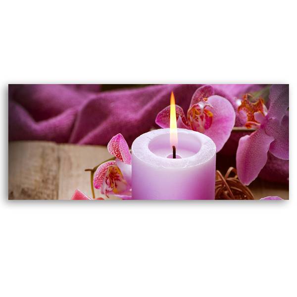 Tableau déco bougie zen spa 120 x 40 cm