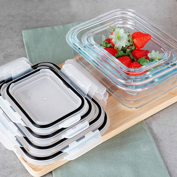 Lebensmittelbehälter 8er Set SET510 Glas - 17 x 8 x 23 cm