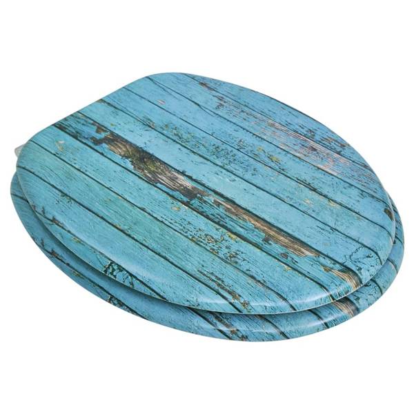 Siège de toilette 3002840-3 Bleu - Bois manufacturé - 38 x 1 x 44 cm