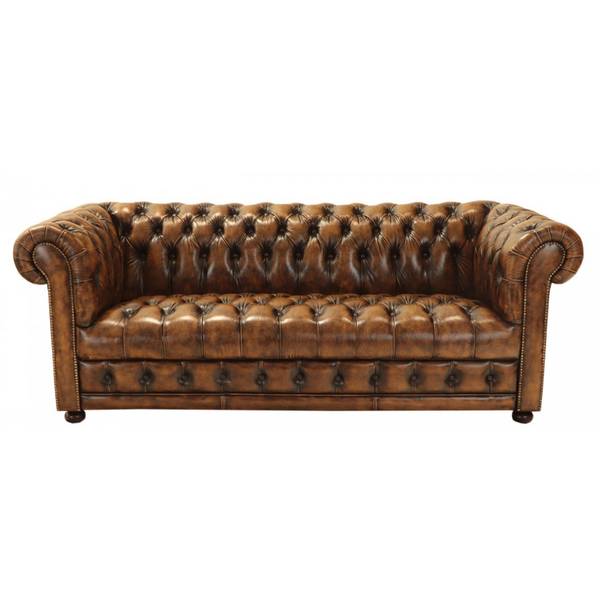 Zweisitzer-Sofa Manchester Braun - Massivholz - 165 x 77 x 89 cm