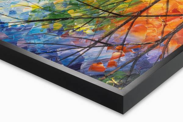 Acrylbild Handgemalt Liebespaar Uv Baumwollstoff - 120 x 60 x 4 cm
