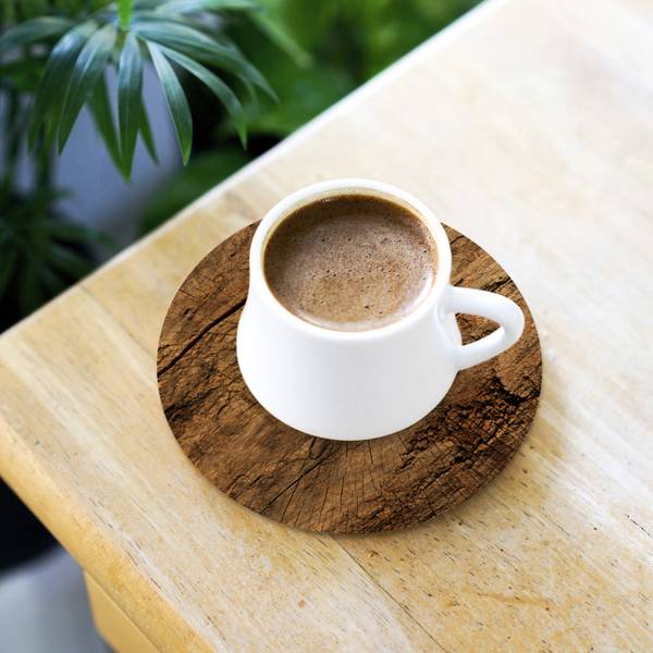 GLASUNTERSETZER Holz-Optik 6er-Set Braun - Kork - 10 x 1 x 10 cm