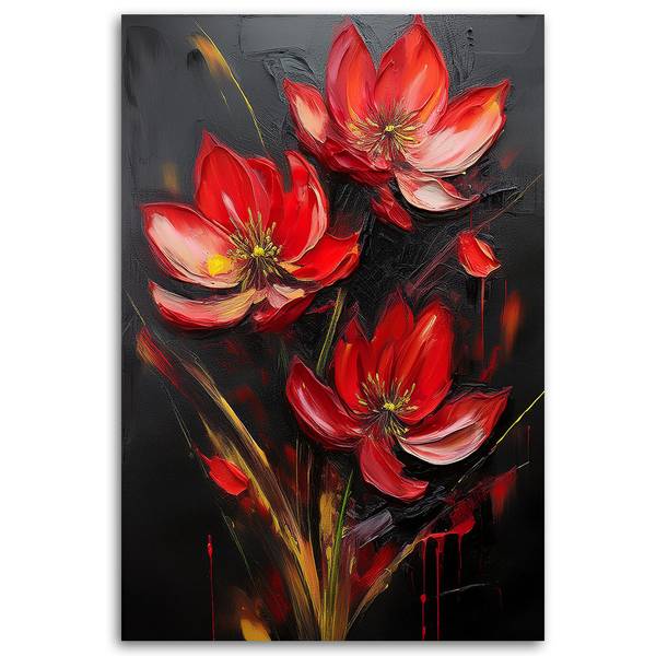Wandbild Blumen 30 x 45 cm