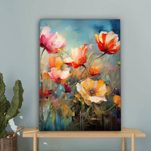 LEINWANDBILD Blumen 60 x 80 cm