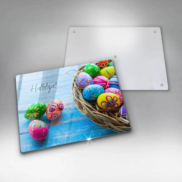 Schneidebrett Oster-Halleluja! Glas - 40 x 52 x 1 cm
