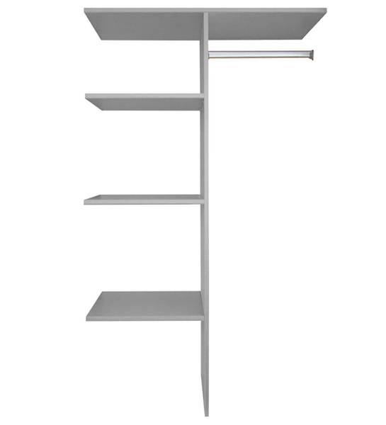 Inneneinteilung Grau - Holzwerkstoff - 96 x 150 x 50 cm