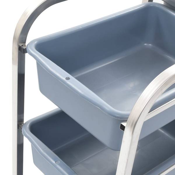 Servierwagen XT3484 Silber - Metall - 44 x 93 x 82 cm